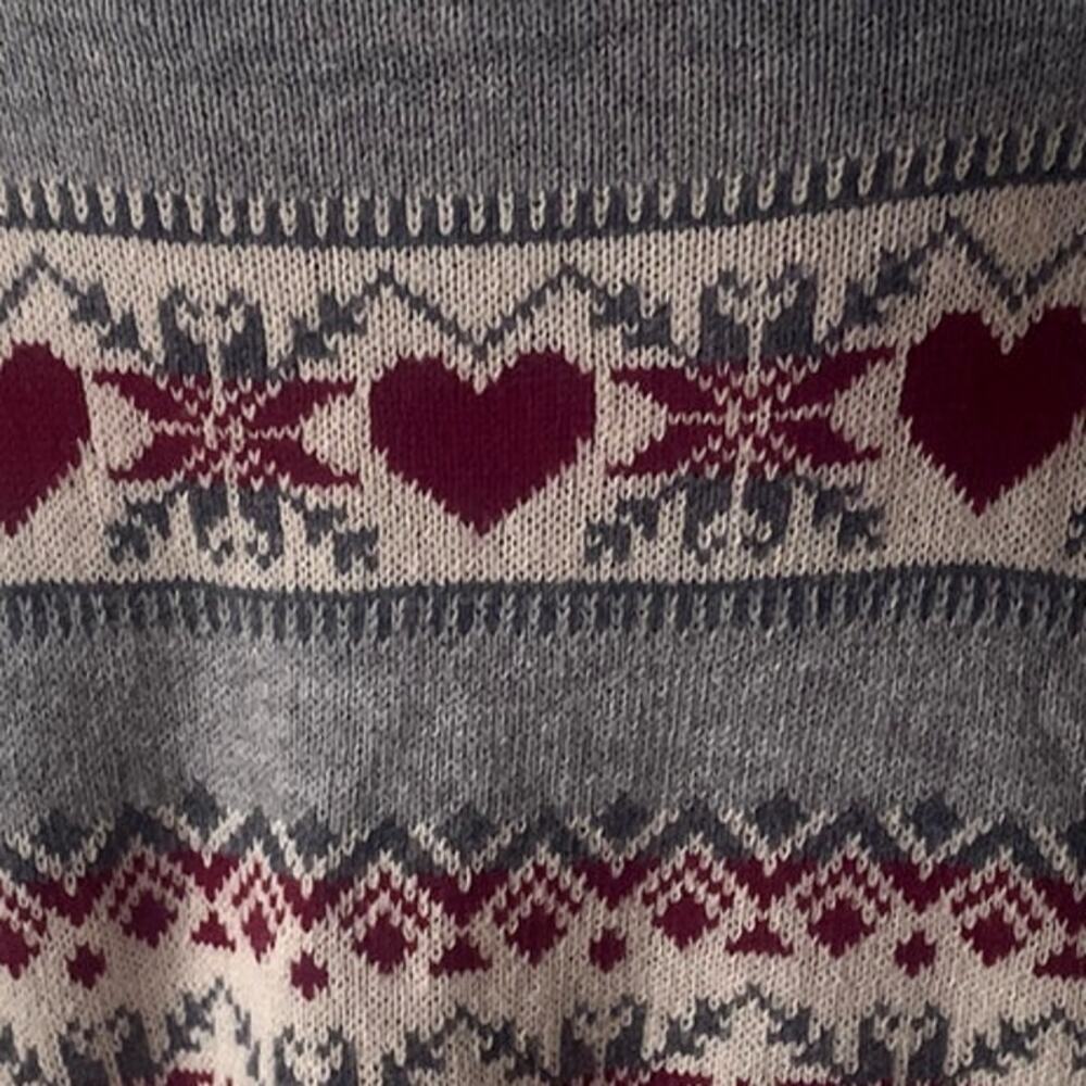 Kaisley Hoodie Sweater Heart Design Pom Pom Drawstring Fleece Lined Hood Sz M - Picture 5 of 5